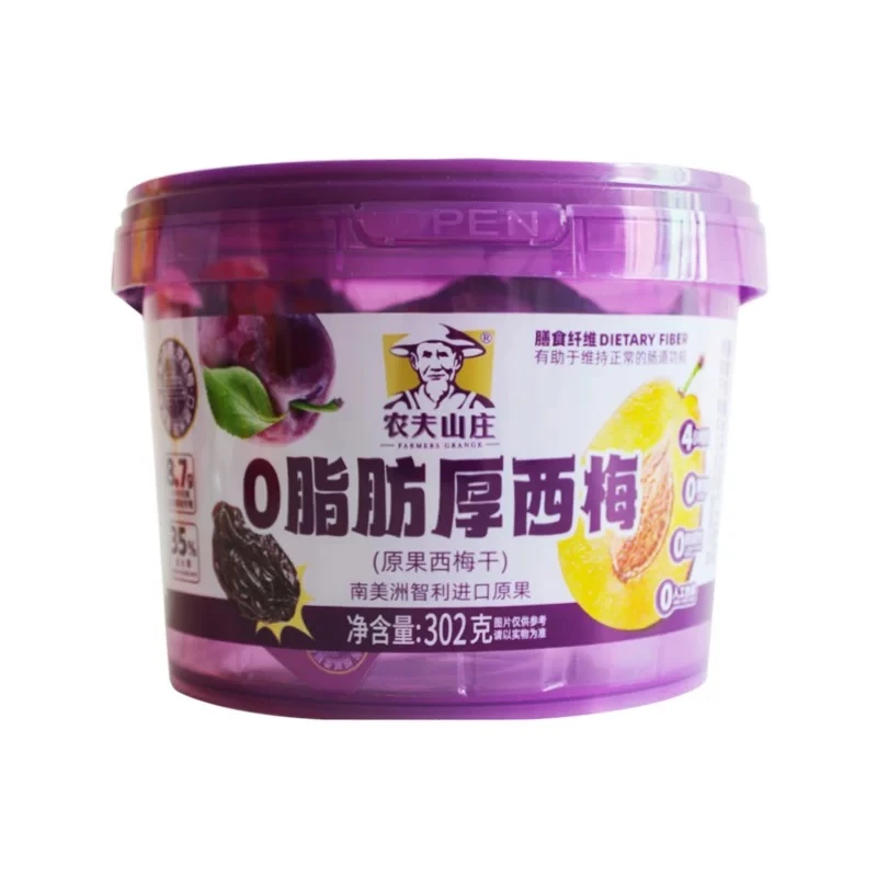 农夫山庄0脂肪厚西梅302g一桶  日期新
