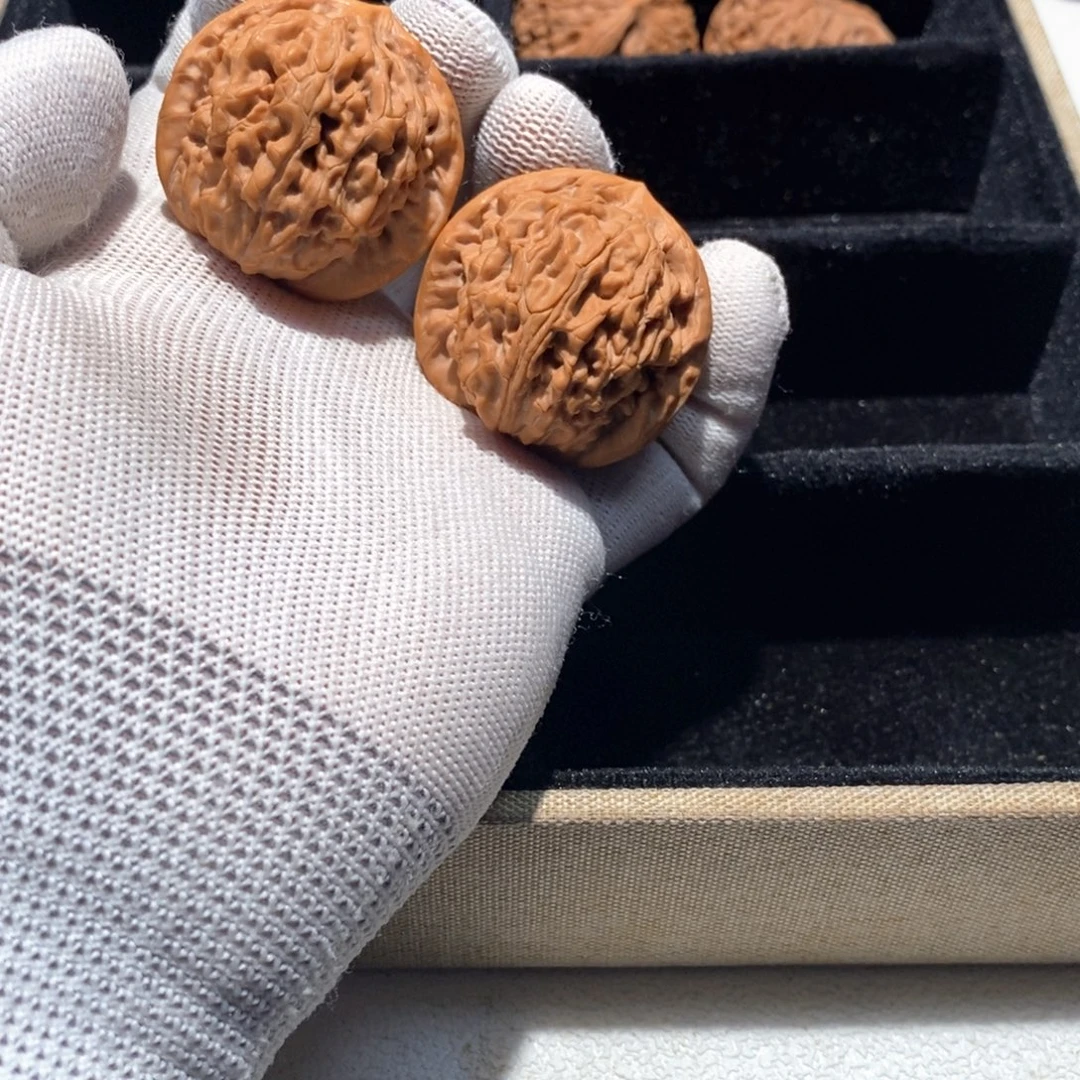 冰***谷文玩核桃把件B0105莲花40（修）福利体验对
