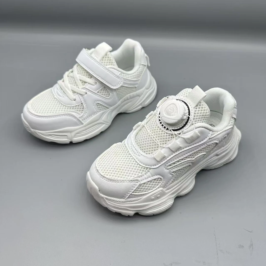 802/823/801儿童双网新品魔术贴小白鞋男童女童休闲鞋百搭运动鞋3