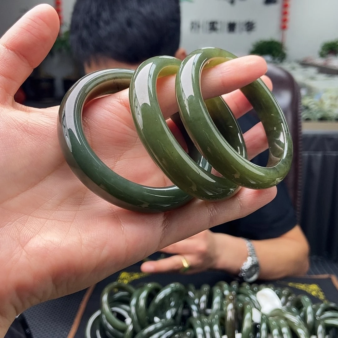 和田玉手镯未镶嵌53-64颜色多样性发拍一发一