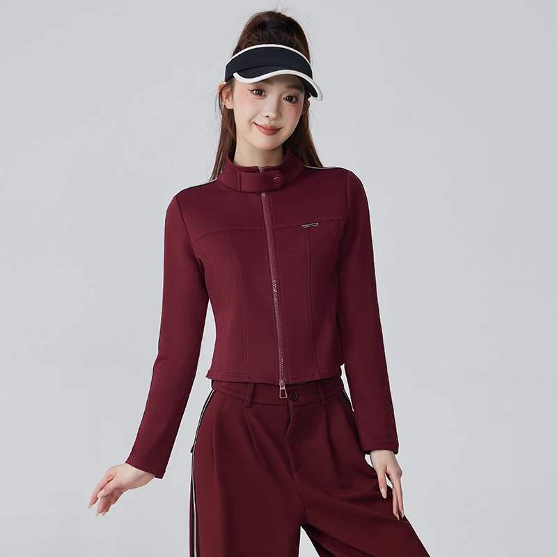 【姗姗精选】新款户外弹力春秋健身瑜伽跑步长袖外套运动内搭35506