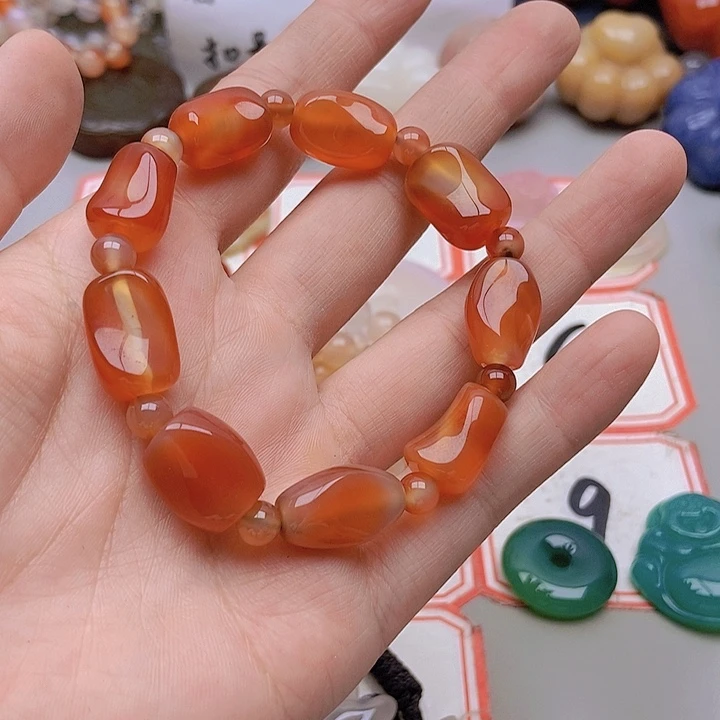【闪购商品】未镶嵌玛瑙/玉髓珠宝半成品江**色