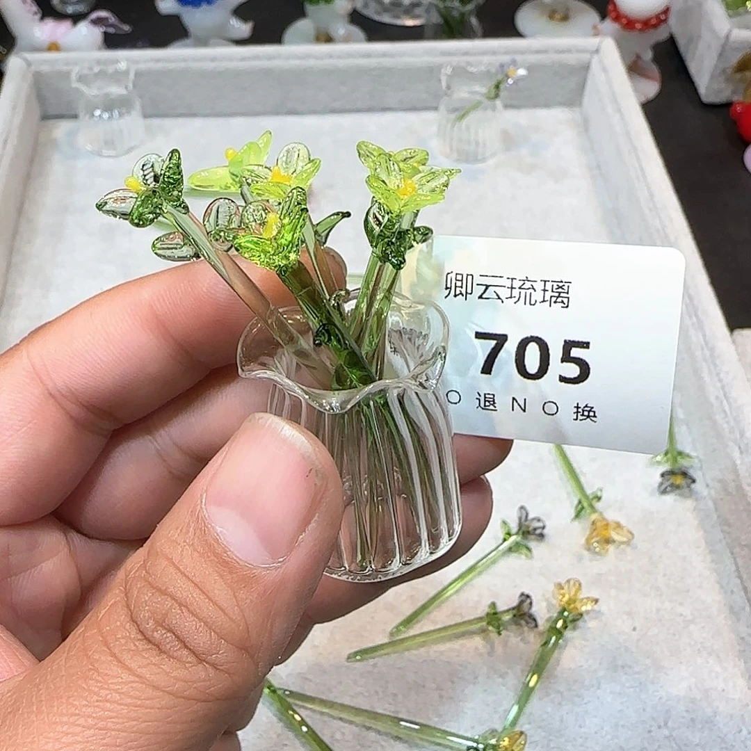 琉璃手工艺品705插花