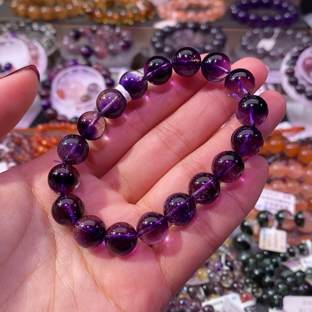 水晶手链未镶嵌高货紫超10+