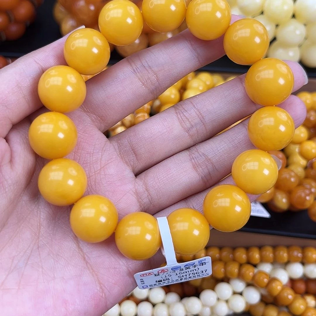 未镶嵌琥珀手链蜜蜡