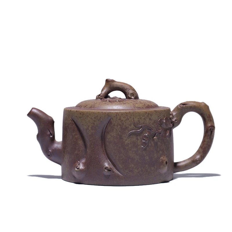 大吉羊柴烧 宜兴紫砂壶名家茶壶 原矿本山绿泥满庭芳160ml徐雅