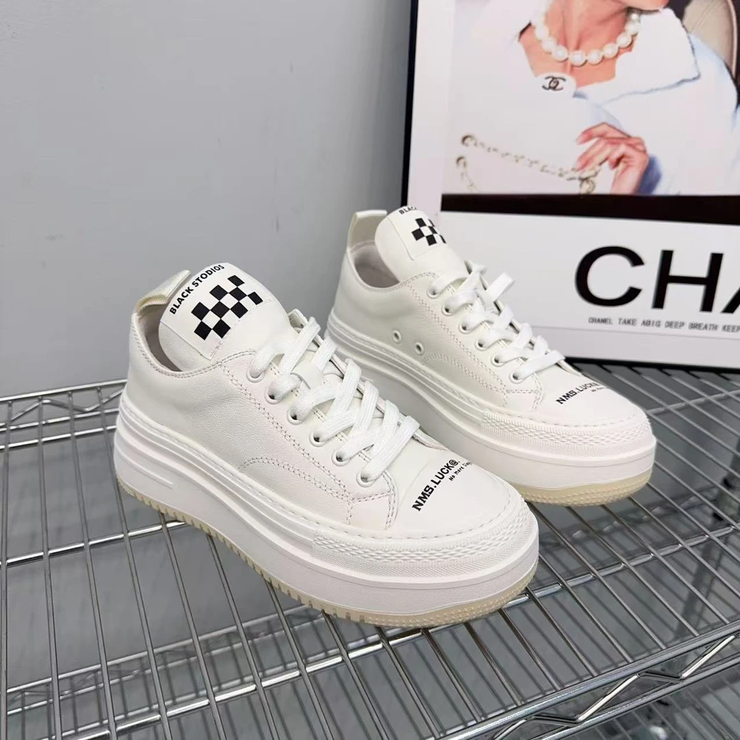 现货C1｜真皮羊里垫超轻厚底小白女鞋｜半码拍小｜0239-9