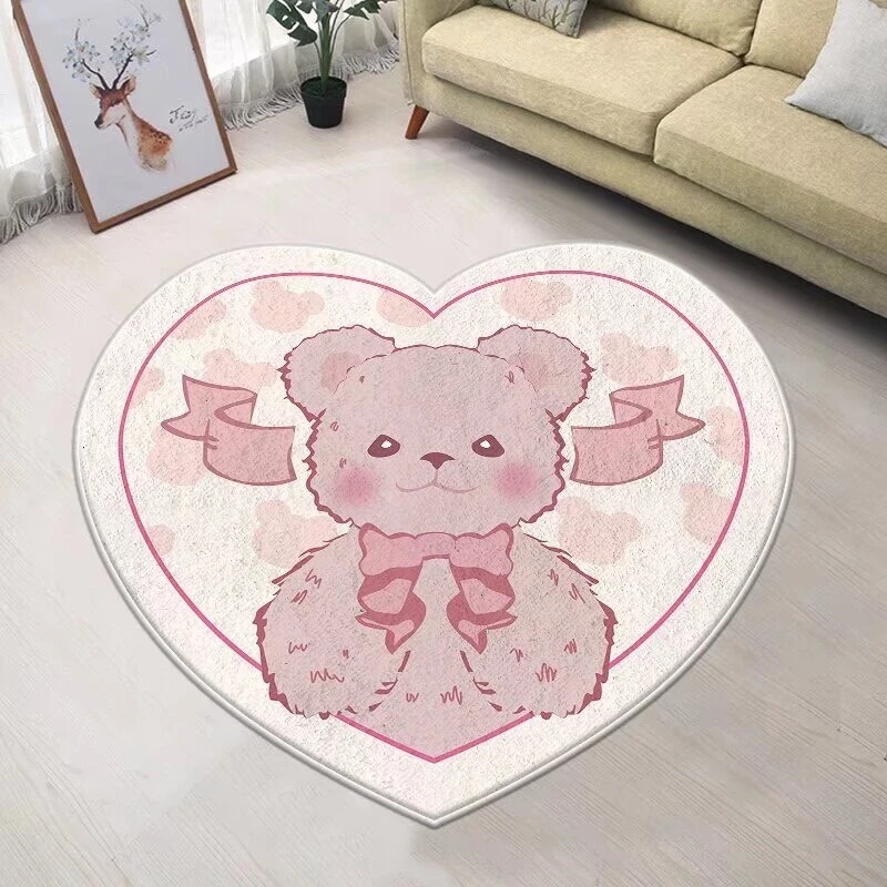 卡通仿羊绒客厅卧室异形地毯TPR防滑底部环保无毒无公害