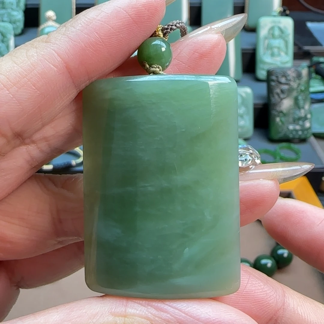和田玉（碧玉）吊坠(不含链)未镶嵌