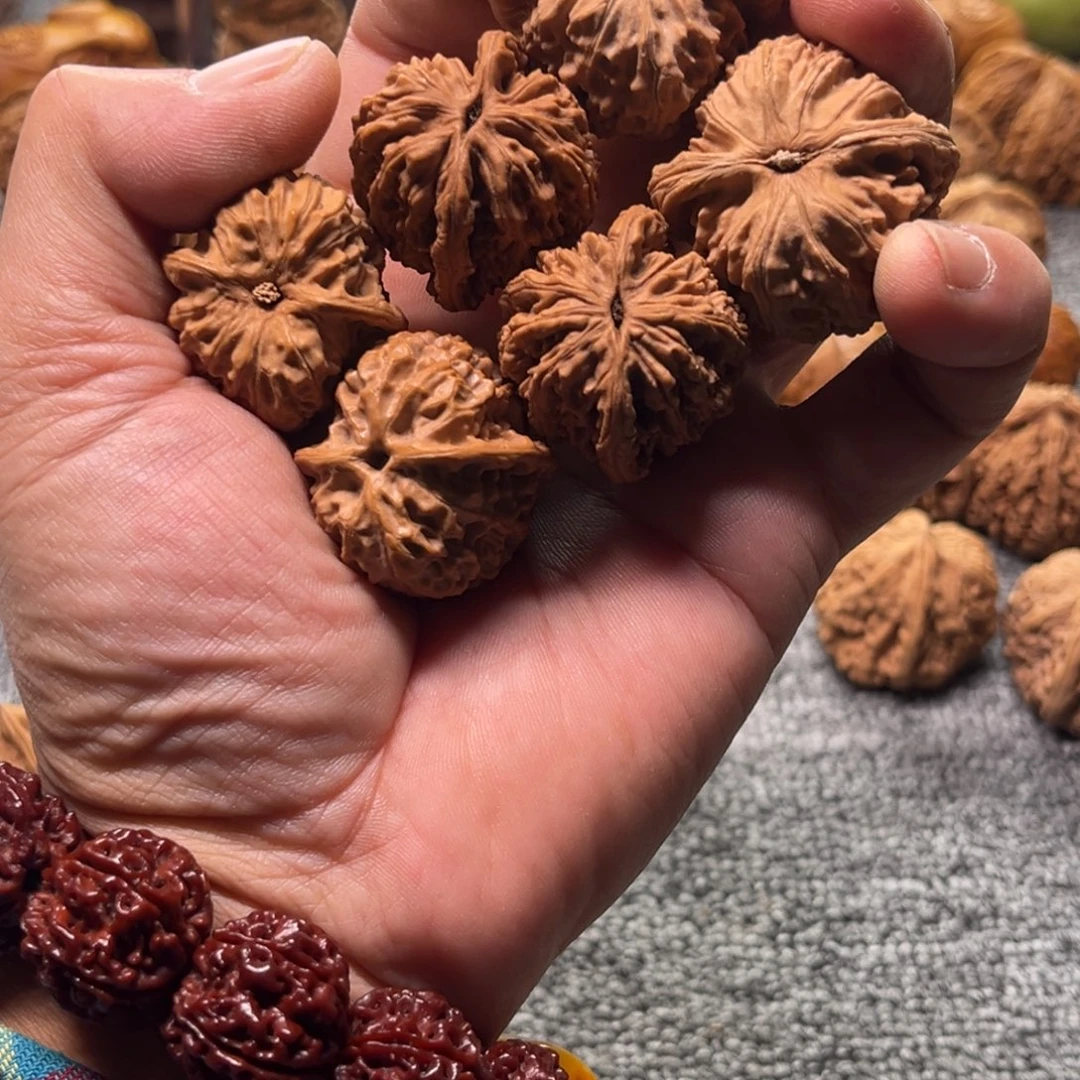 把件文玩核桃白狮子虎头金牛