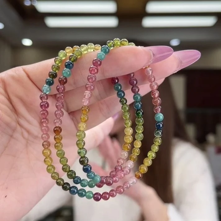 02591915碧玺/未镶嵌4mm+碧玺多圈15多样性发货