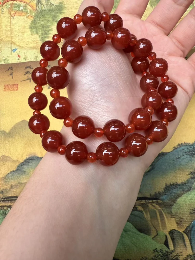 s1440-南红双圈手串
