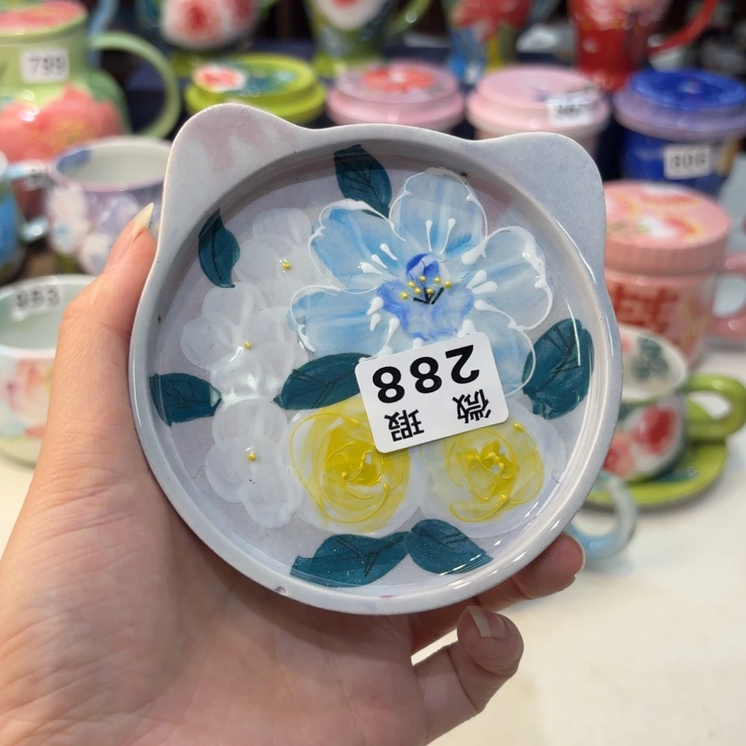 瓷片景德镇手绘高温釉下彩陶瓷茶具