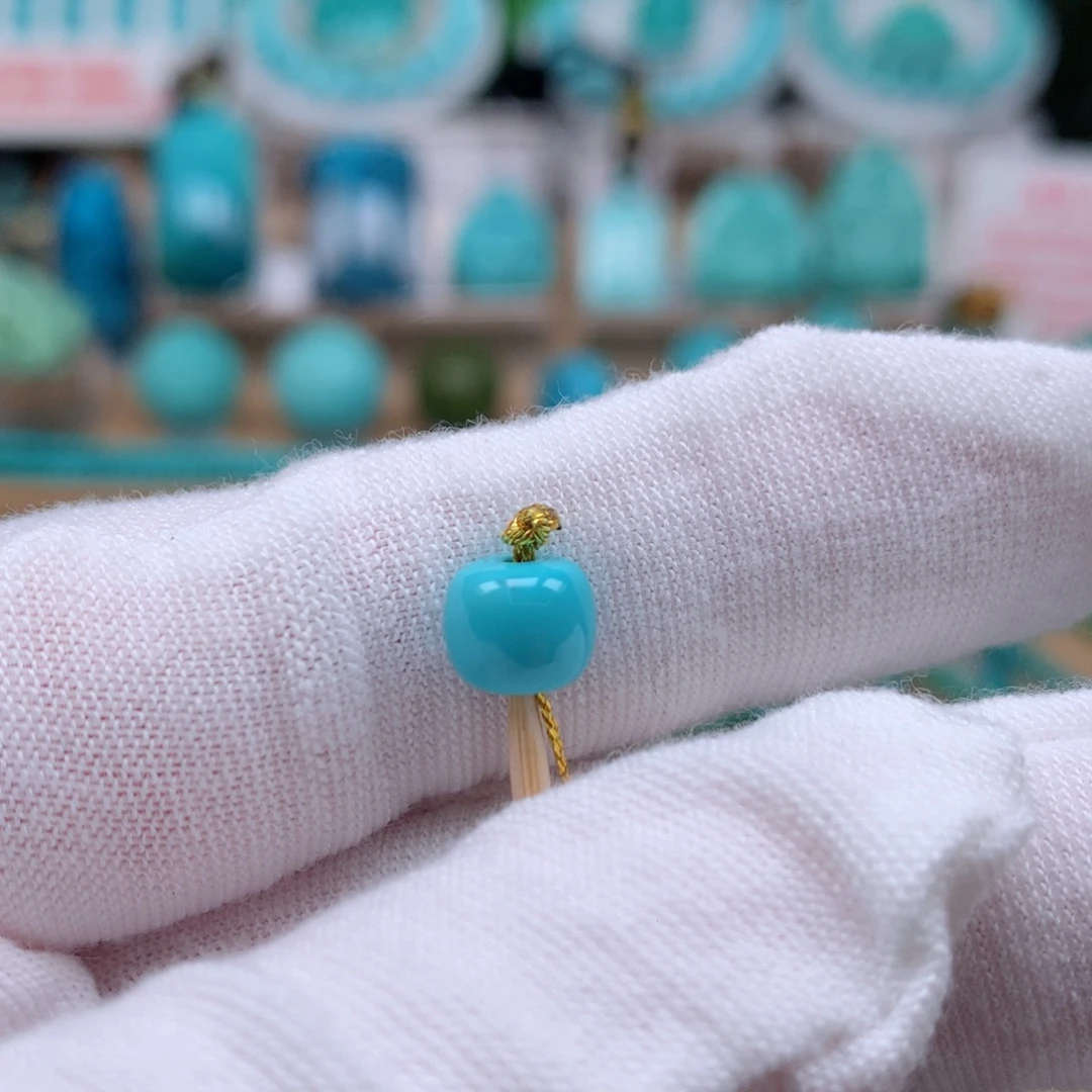 未镶嵌绿松石珠宝奇石7.3mm