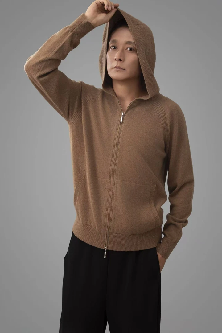 连帽轻职风针织时尚薄款毛针织衫帽衫长袖保暖