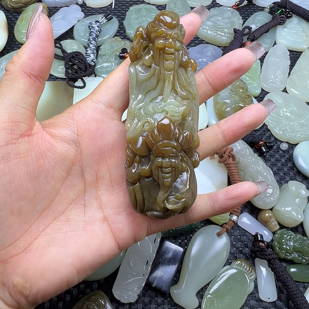 和田玉未镶嵌吊坠(不含链)