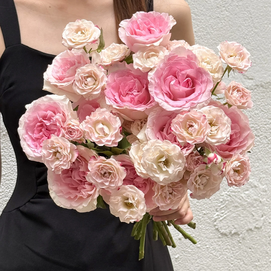 云南基地直发洛神折射多头玫瑰组合室内水养鲜花 京东冷链包邮