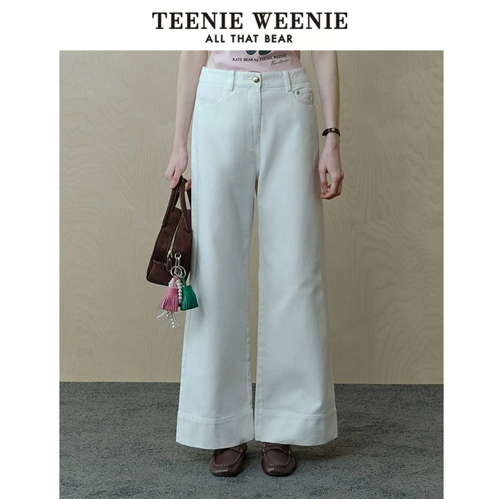 【达人专属】TeenieWeenie小熊25年新春新款通勤直筒裤TTTC251202W