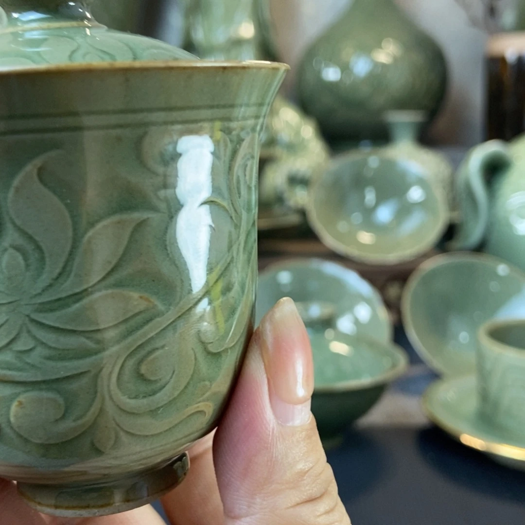 耀州窑草*君小盖碗二级福利