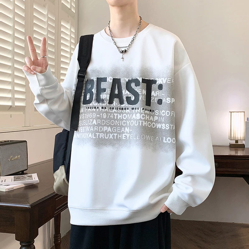 2025春季新款卫衣男青少年初高中学生圆领打底衫男装春秋长袖T恤