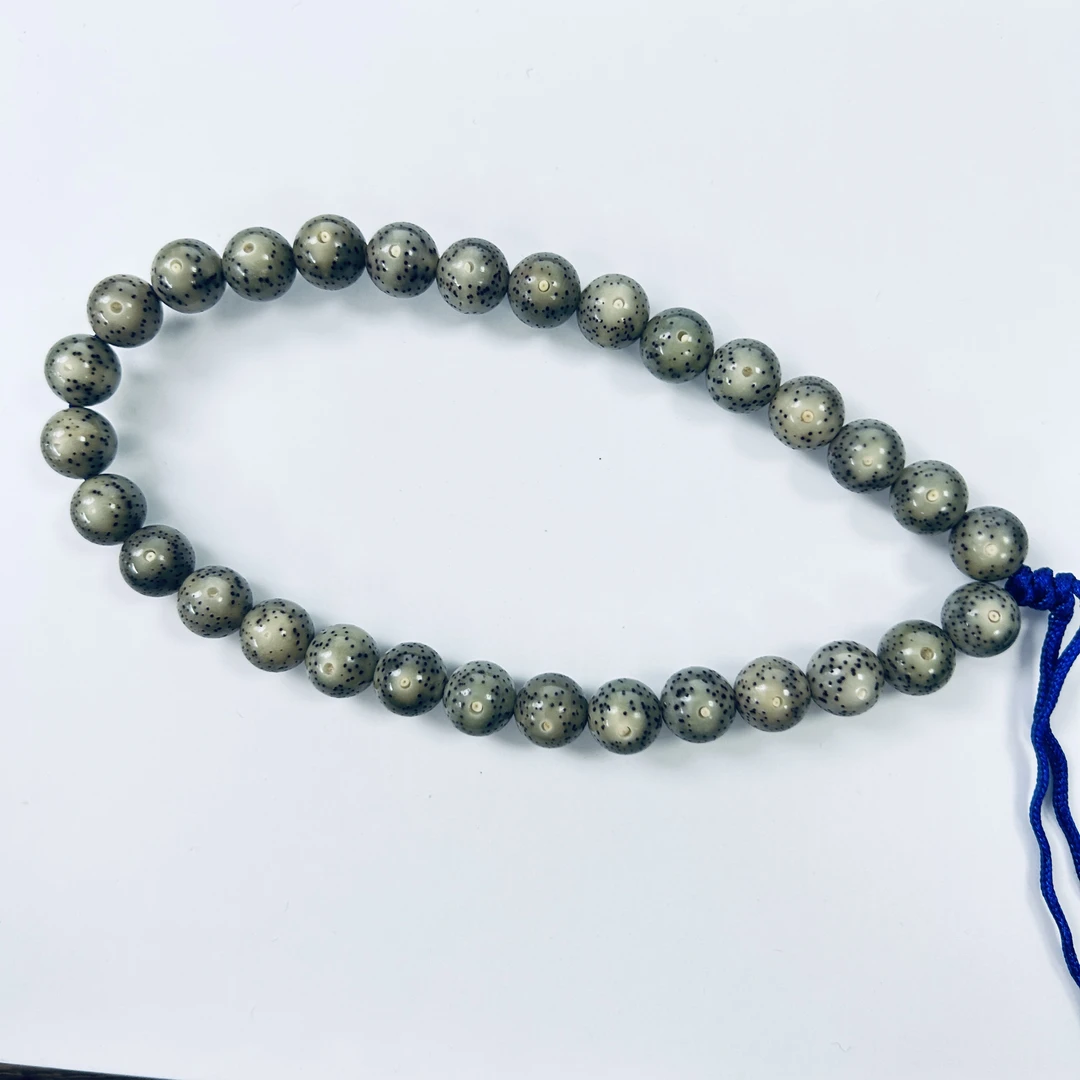 102 石玉料糯冰圆珠星月菩提手持手串 9mm