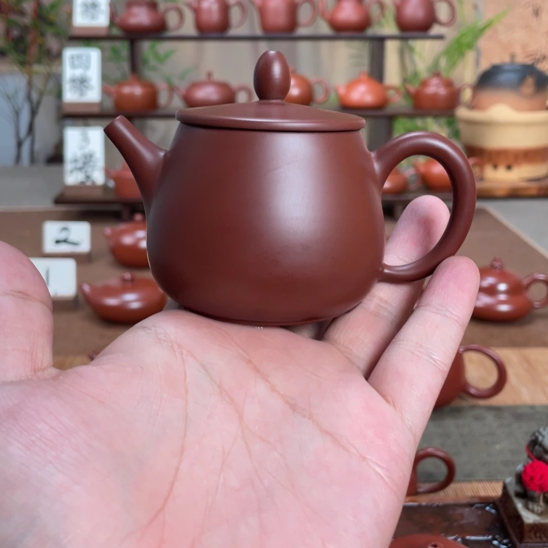 紫砂潮州手拉壶花*?老朱泥高瓢