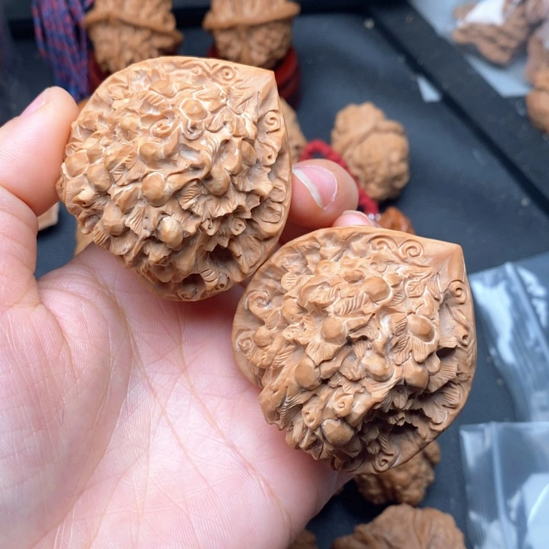 文玩核桃把件葫芦万代雕刻