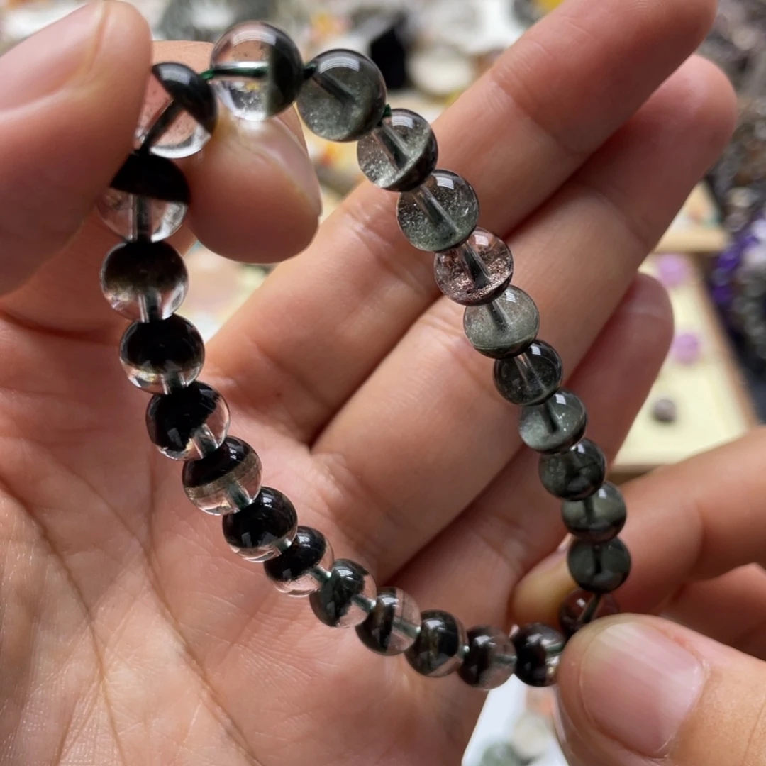 未镶嵌手串水晶绿幽灵