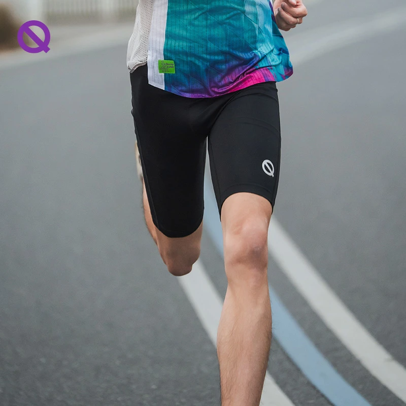 轻功五分跑步紧身裤 QINKUNG专业马拉松赛道跑步越野弹力运动短裤