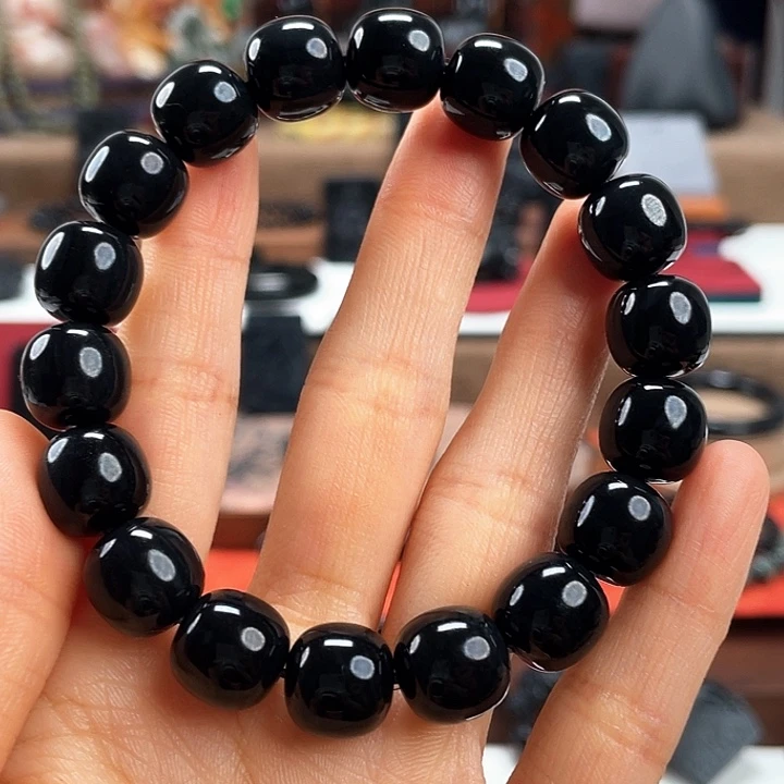 手串未镶嵌和田玉卡12巨墨青花