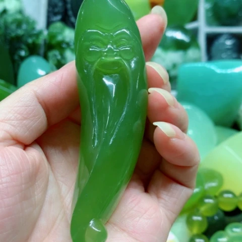 蛇纹石玉未镶嵌手把件