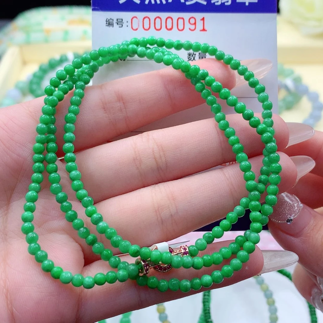 【闪购商品】翡翠颈饰未镶嵌缅甸天然a货翡翠