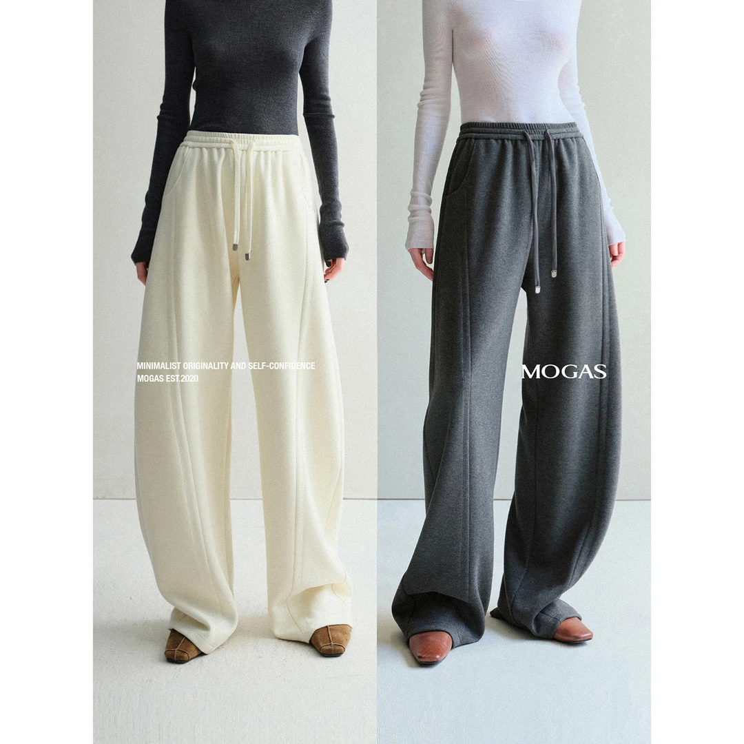Mogas Athflow风布面肌理结构设计香蕉卫裤休闲裤女秋款128707
