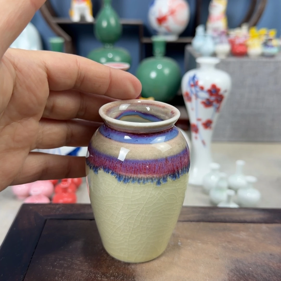 陶瓷手工小花器摆件