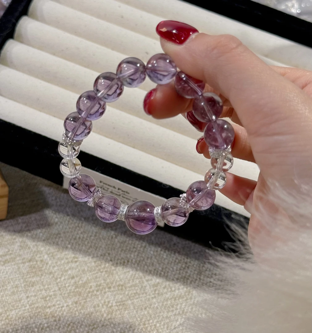 A01《韵味葡萄茶》巴西紫水晶手串