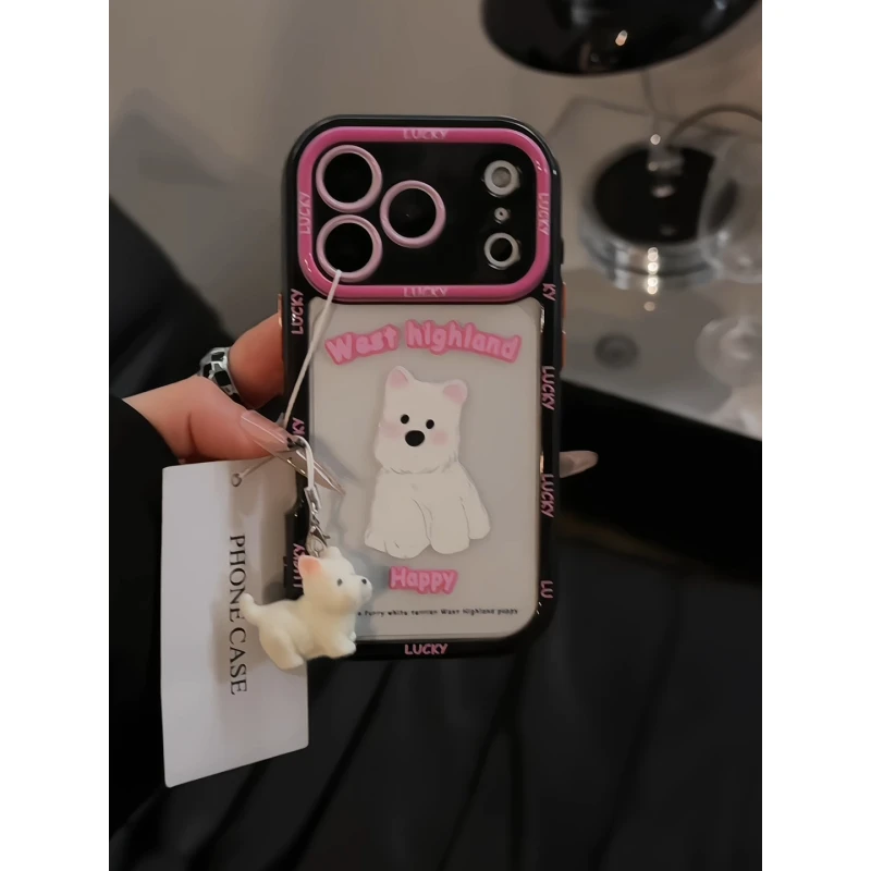 西高地适用苹果17pro手机壳16promax奶油华为80小米女oppo荣耀300