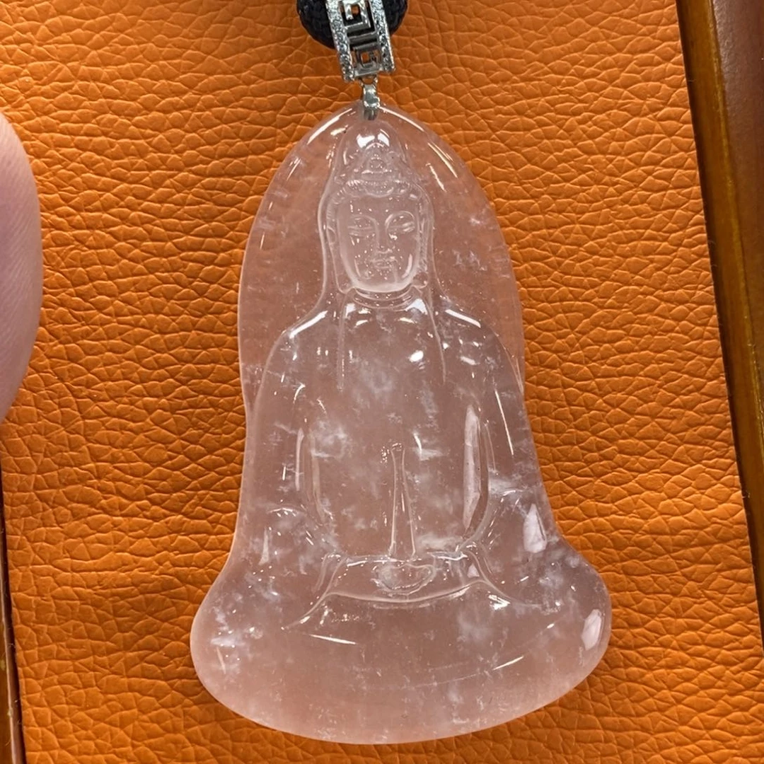 石英质玉吊坠(赠链)银S925镶嵌