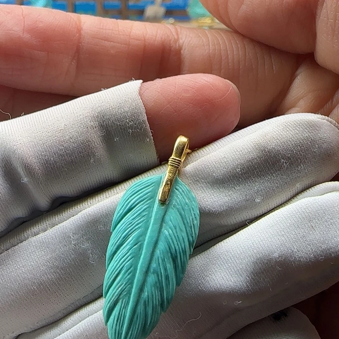 绿松石未镶嵌吊坠(不含链)
