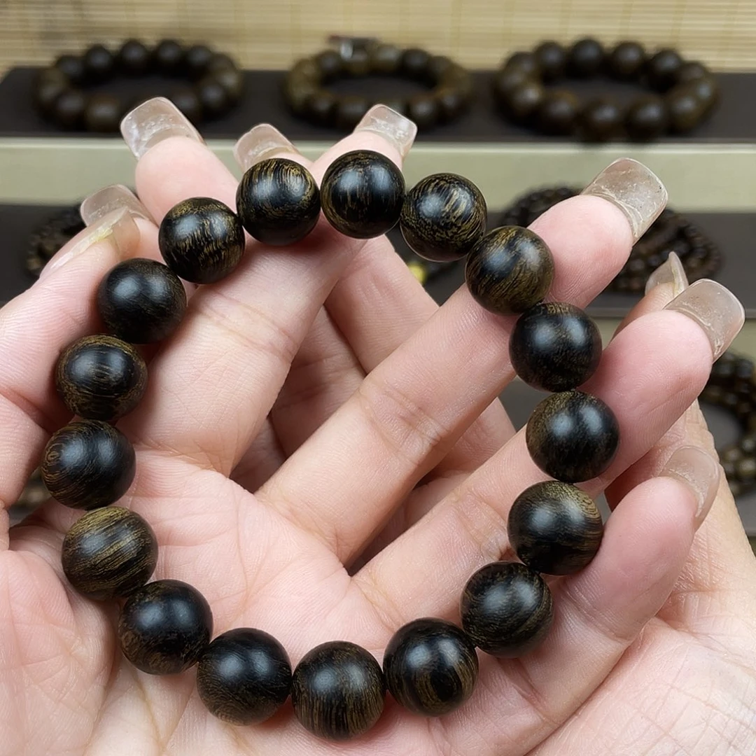 ꧁***꧂沉香手串越南芽庄白奇虎皮留疤