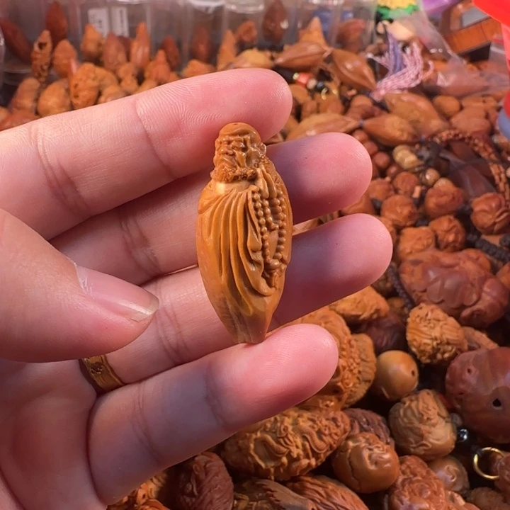 橄榄核吊坠柳叶柳叶达摩