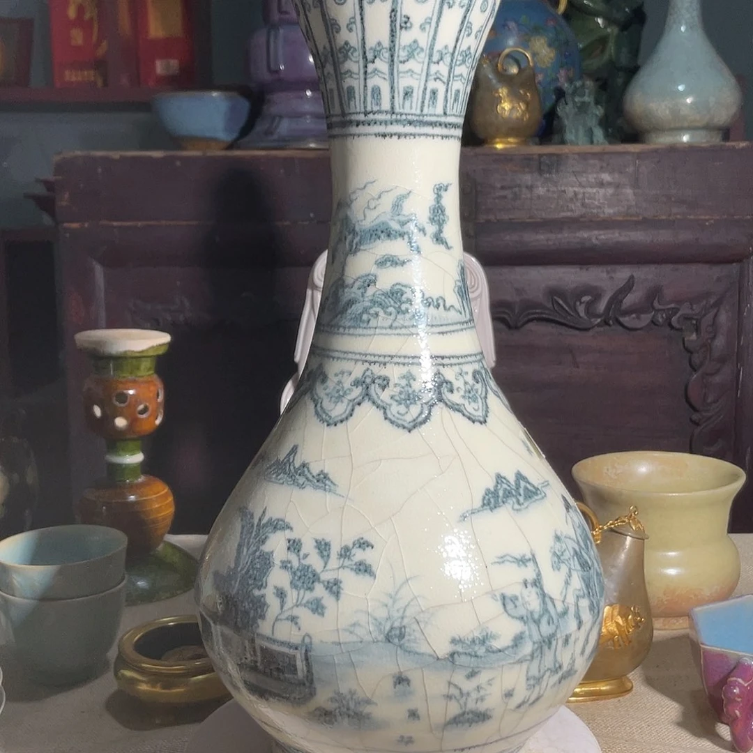 摆件青花瓶子一件全品