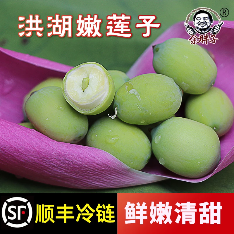 余胖子洪湖新鲜莲子嫩甜莲蓬米莲子3斤2斤生吃莲子现摘顺丰冷链