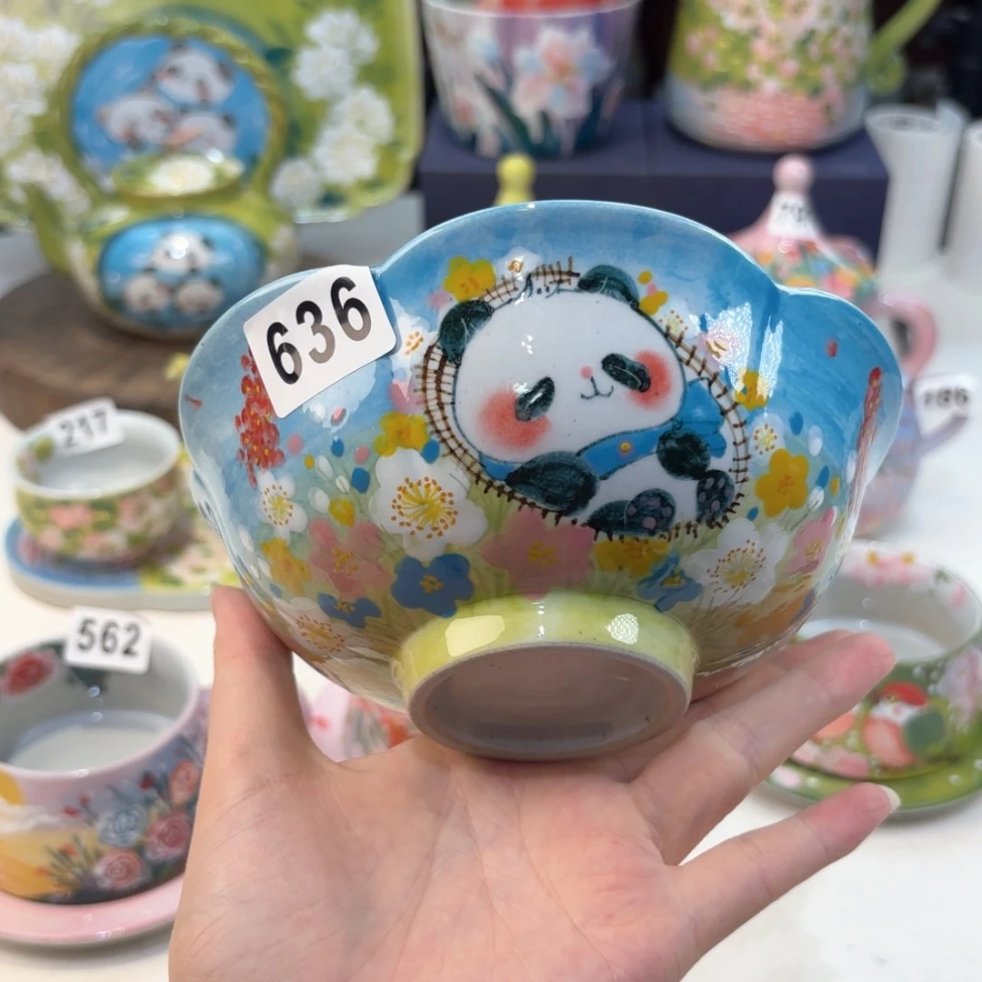 景德镇手绘高温釉下彩陶瓷茶具