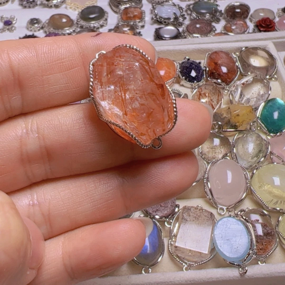 水晶手链银S800镀金镶嵌薄****9