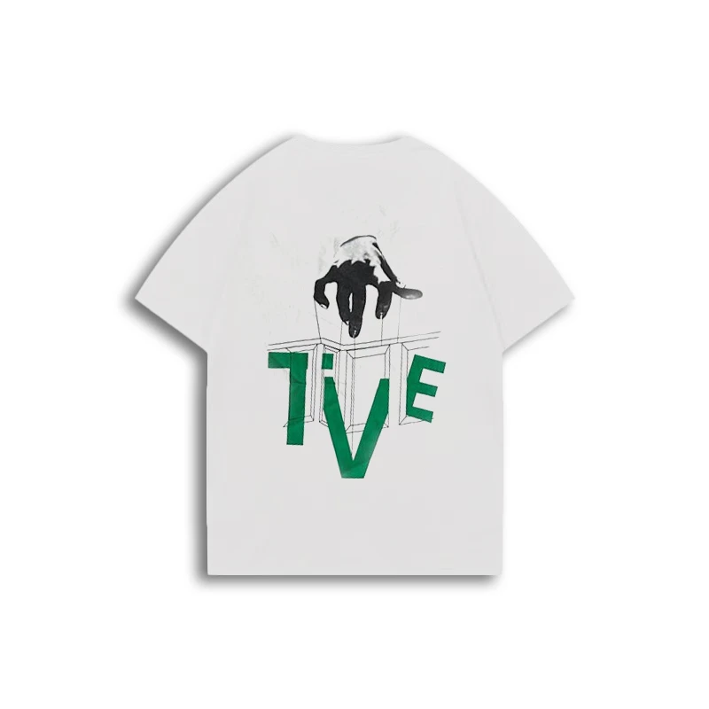 25SS新款潮流时尚百搭立体网点印花男女同款宽松中性风圆领短袖T