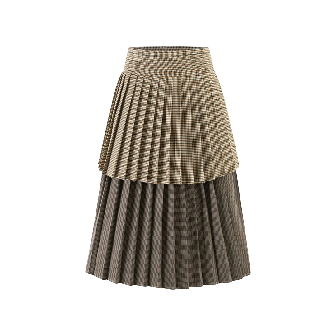 SADDOG 双层百褶半裙 | LEAFLEAF设计师品牌