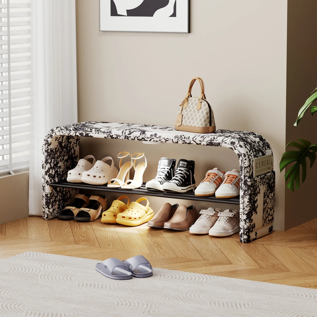 换鞋凳家用门口鞋架坐凳一体入户门创意穿鞋凳玄关高级感长条凳子