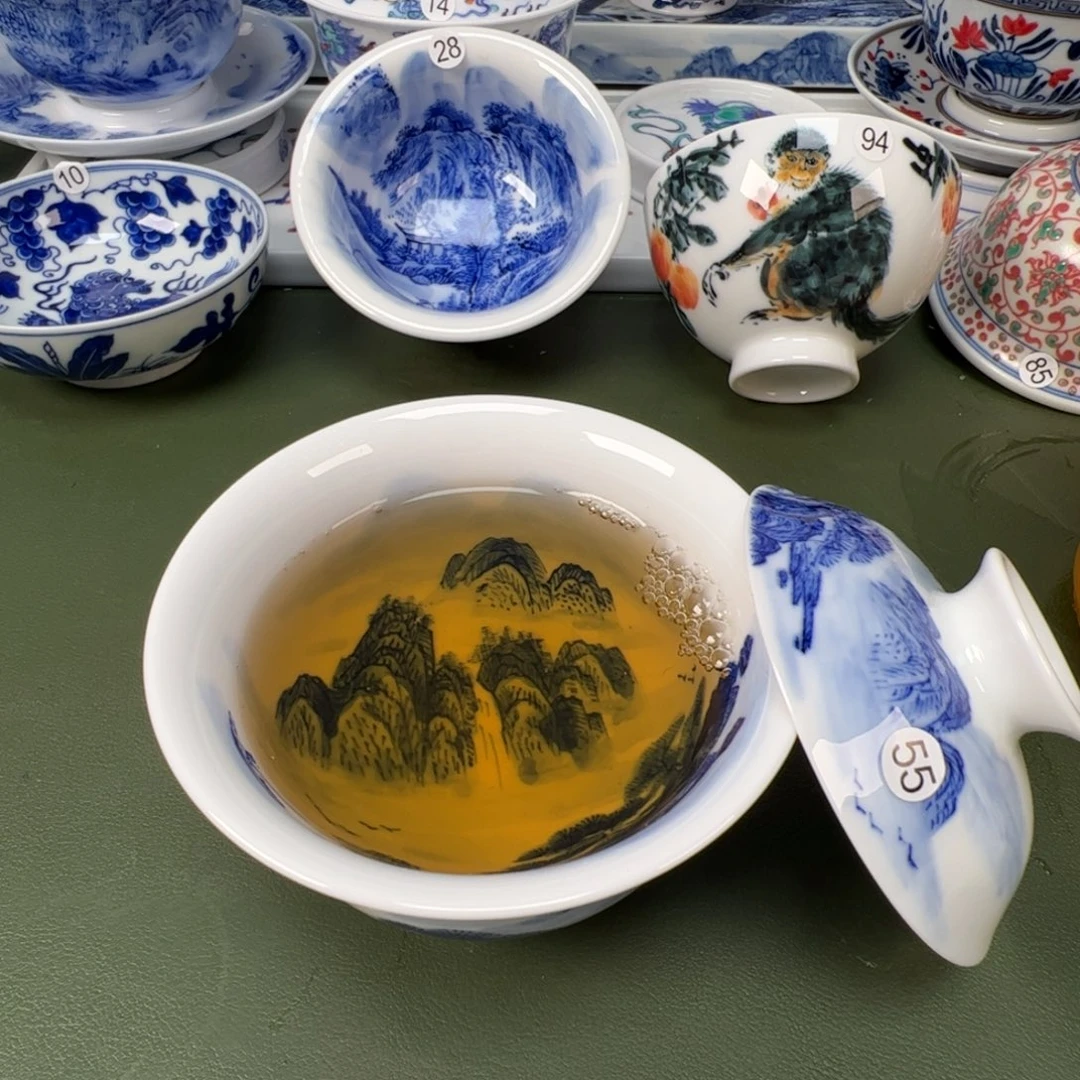 陶瓷景德镇纯手工纯手绘茶具木木55