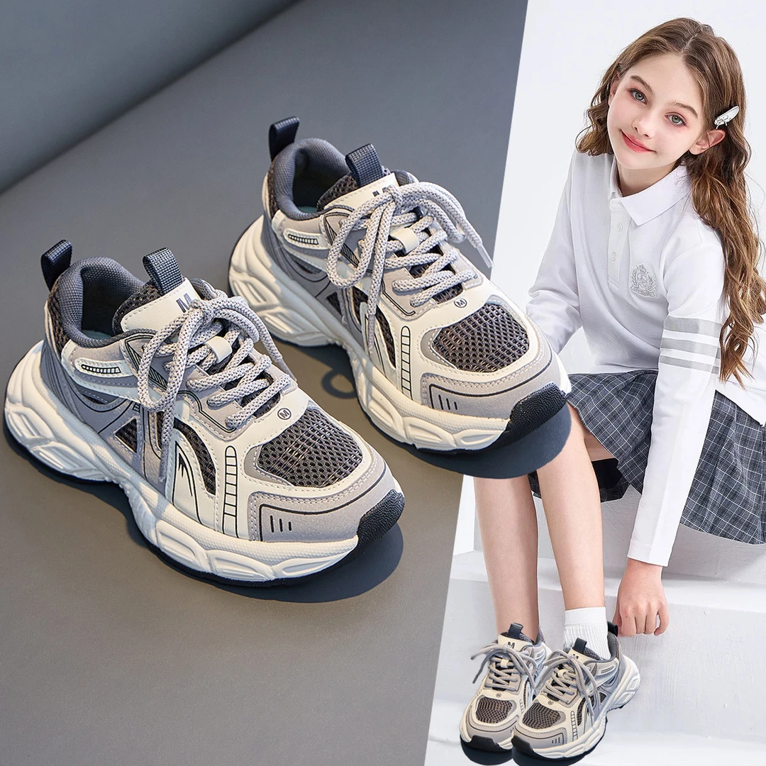 女童运动鞋2025春秋新款时尚儿童老爹鞋中大童女孩学生软底跑步鞋