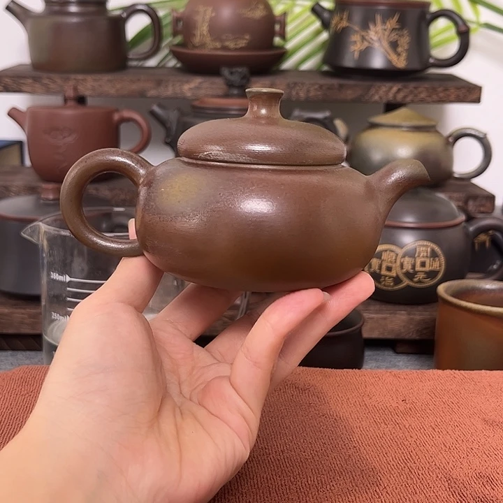 壶柴烧坭兴陶茶壶170cc纯手工制作完品